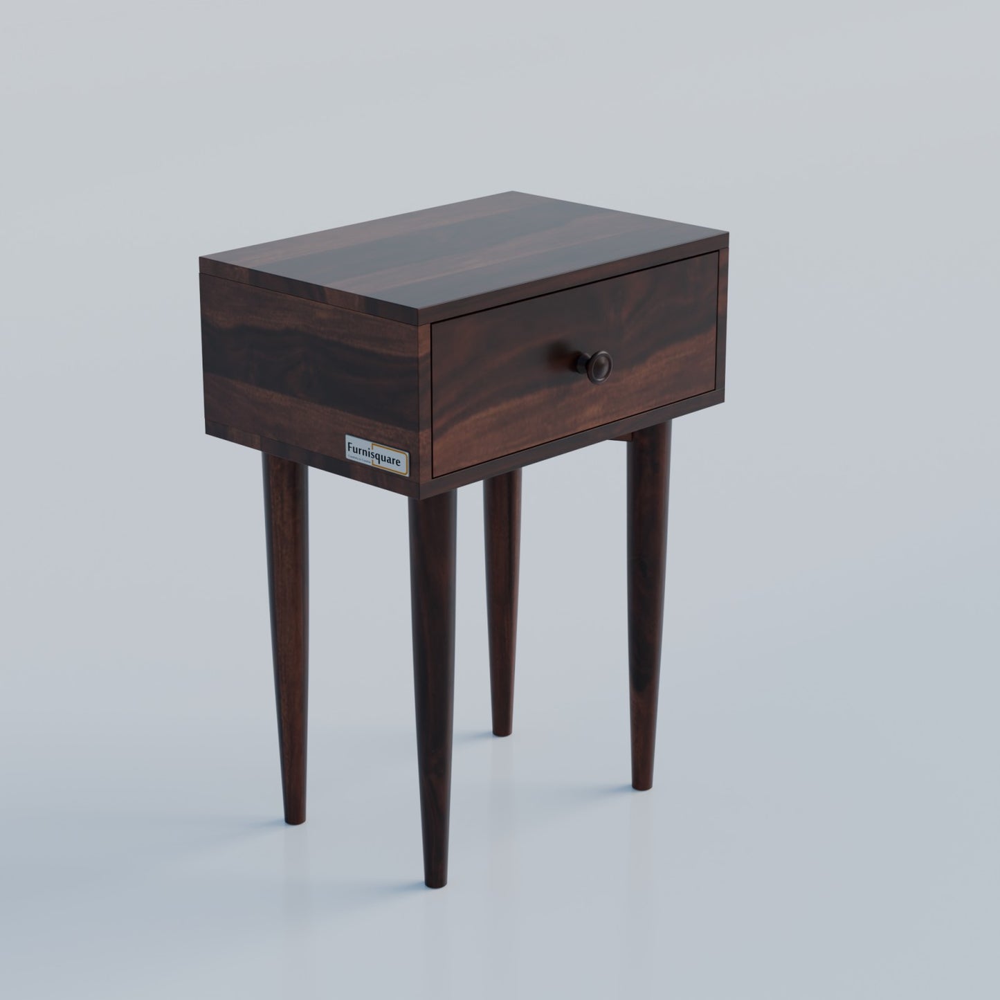 Wooden Nightstand with Drawer Storage for Bedroom