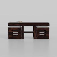 Wooden Coffee Table with Stool for Living Room