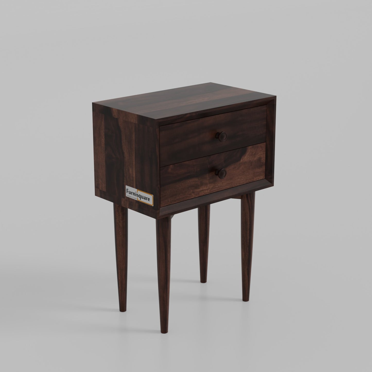 Solid Wood Nightstand for Bedroom with Drawers Storage