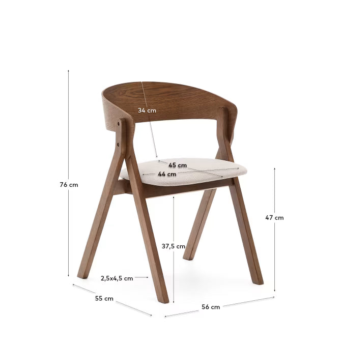 Wooden Dining Chair with Upholstery Seat