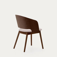 Solid Wood Dining Chair with Light Upholstery for Dining Room