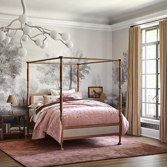 Solid Wood Poster Bed for Bedroom