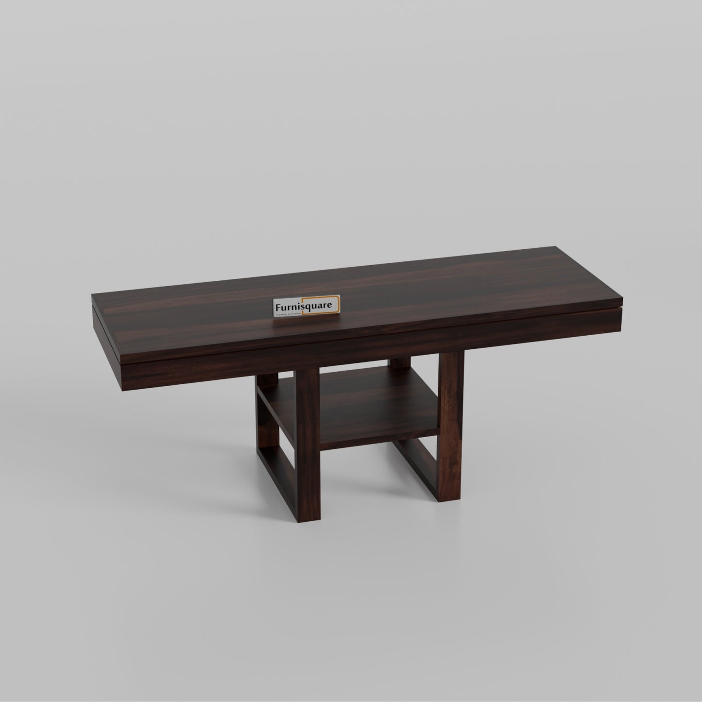 Wooden Coffee Table with Stool for Living Room