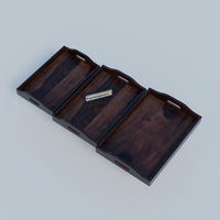 Wooden Serving Tray Set for Kitchen Accessories
