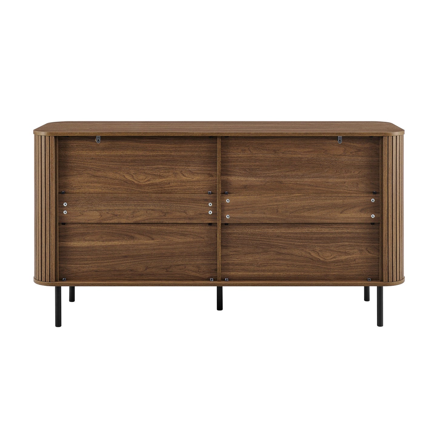 Solid Wood Chest of Drawer for Living Storage in Walnut Finish