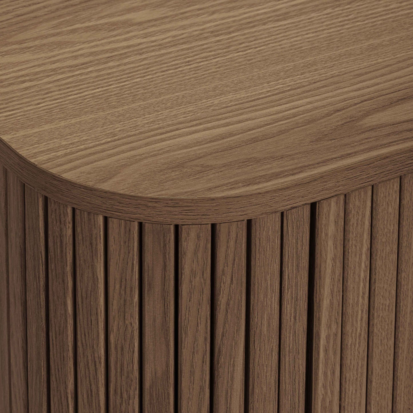 Solid Wood Bedside Table with Drawers for Bedroom in Walnut Finish