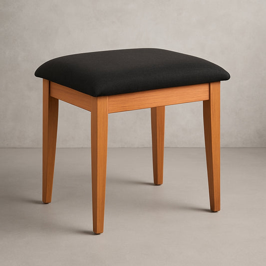 Wooden Upholstered Vanity Stool
