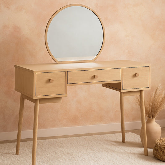 Solid Wood Dressing Table with Drawer for Bedroom