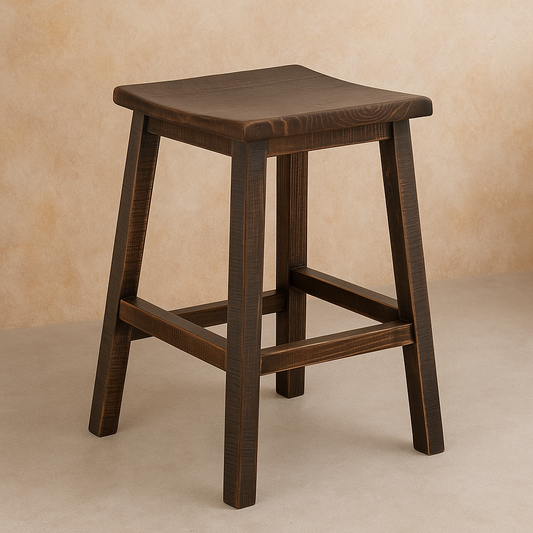 Solid Wood Upholstered Stool