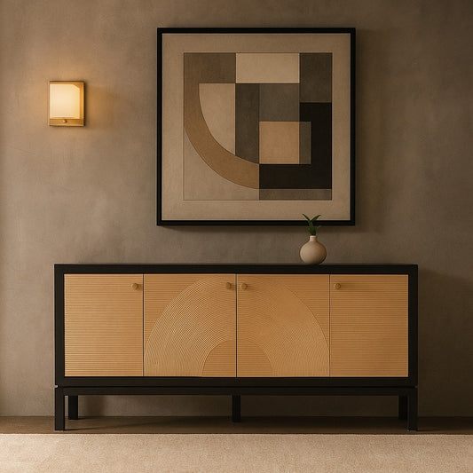 Wooden Sideboard Cabinet with Storage for Living Room