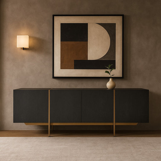 Wooden Sideboard Cabinet with Storage for Living Room