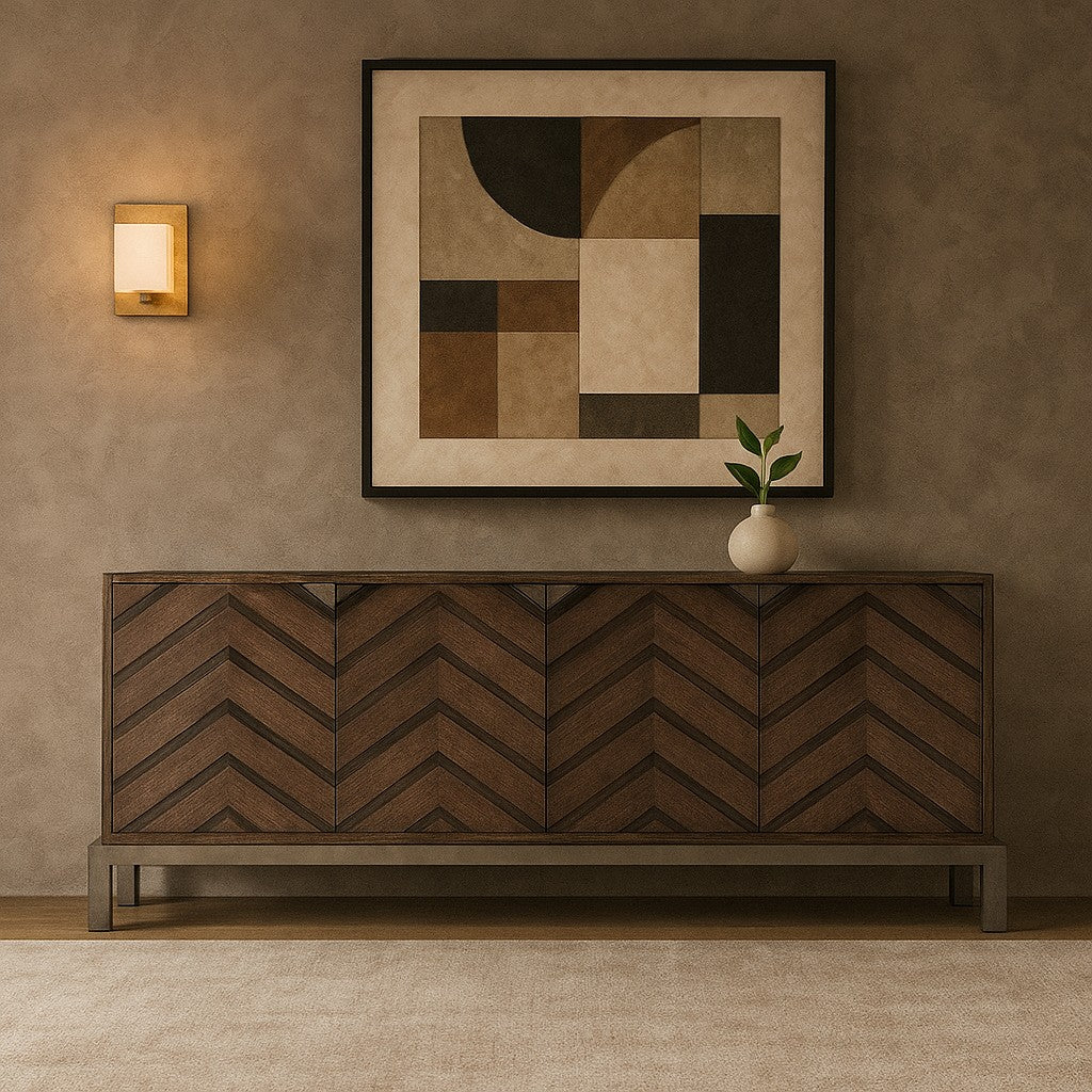 Wooden Sideboard Cabinet with Storage for Living Room