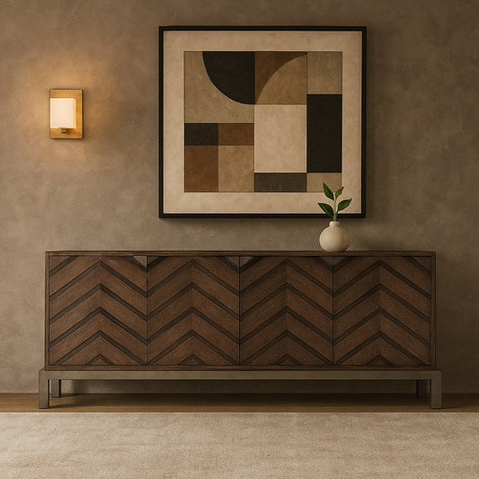Wooden Sideboard Cabinet with Storage for Living Room