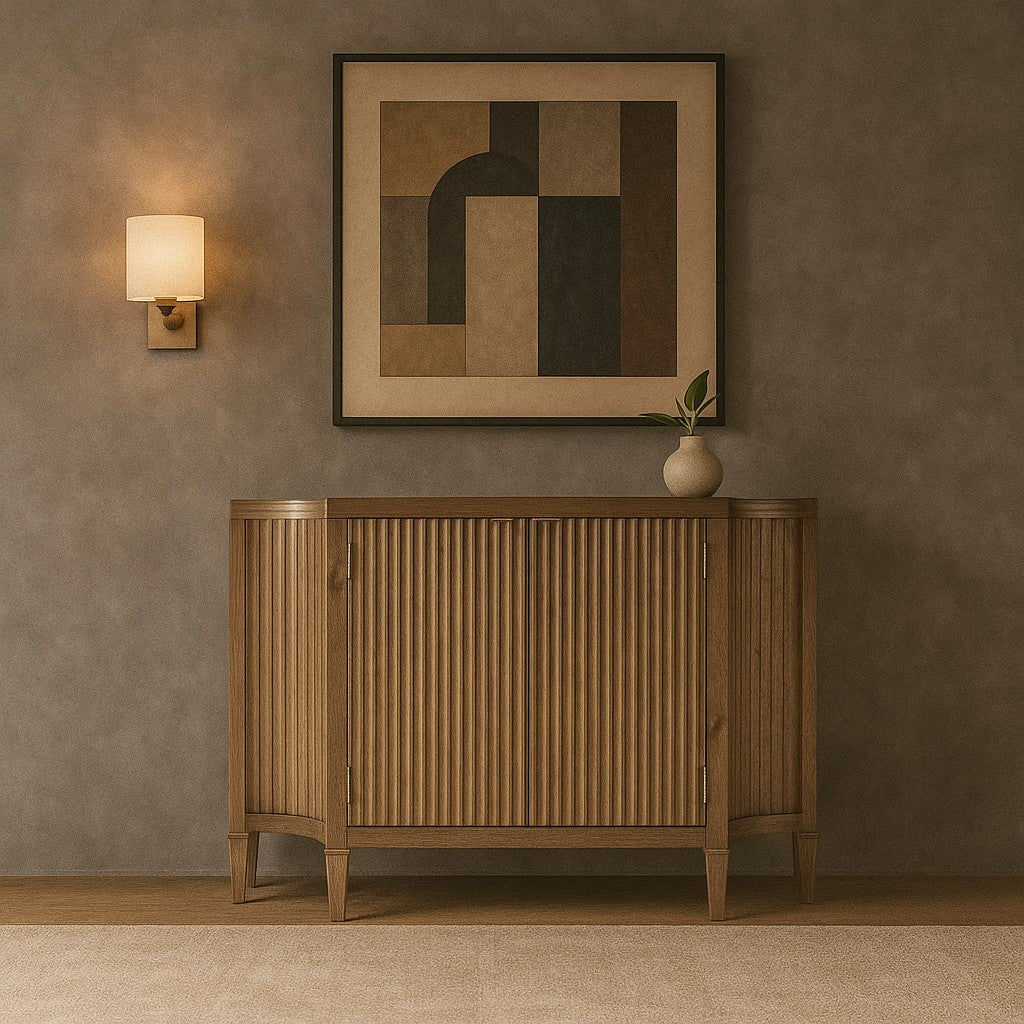 Solid Wood Sideboard Cabinet with Storage for Living Room