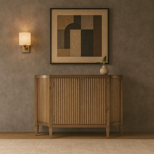 Solid Wood Sideboard Cabinet with Storage for Living Room