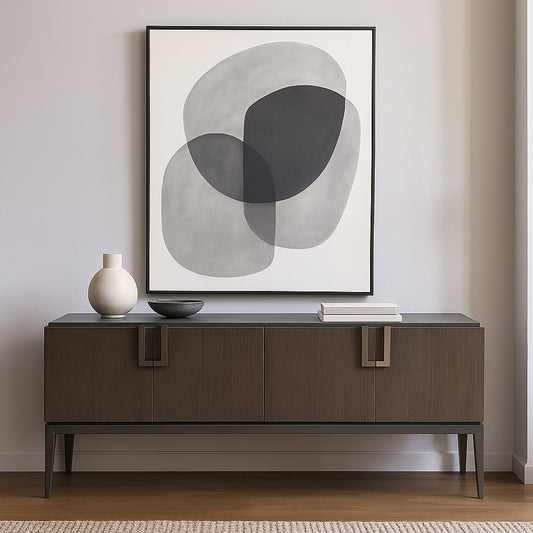 Solid Wood Sideboard Cabinet with Drawers for Living Room