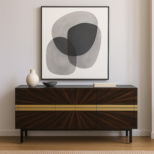 Wooden Sideboard Cabinet with Drawers for Living Storage