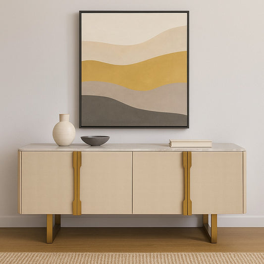 Wooden Sideboard Cabinet with Drawers for Living Room