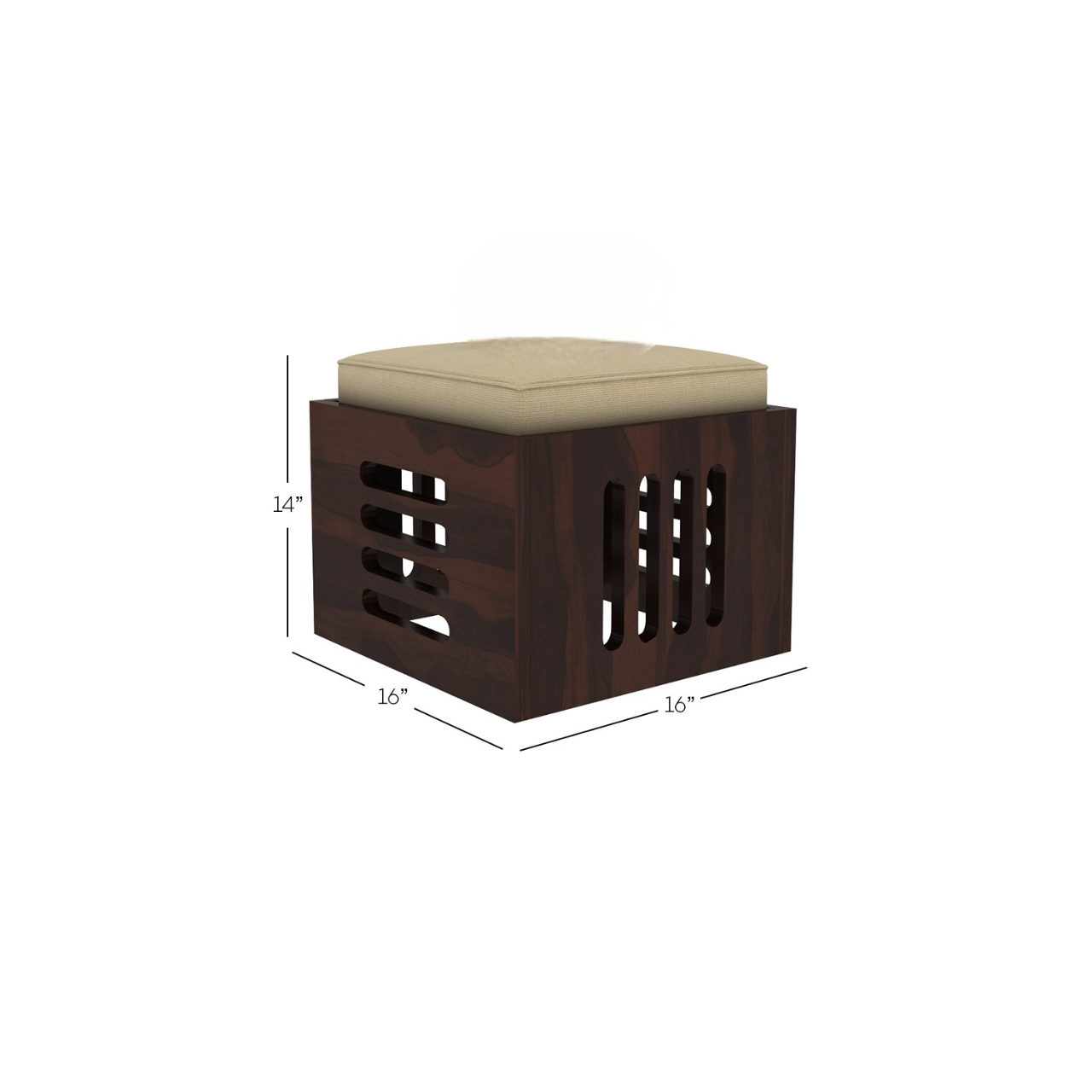 Wooden Coffee Table with 4 Stools