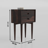Solid Wood Nightstand for Bedroom with Drawers Storage