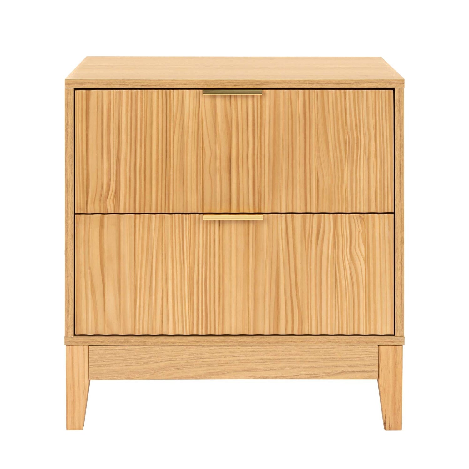Wooden Bedside Table with Drawer in Natural Oak Finish