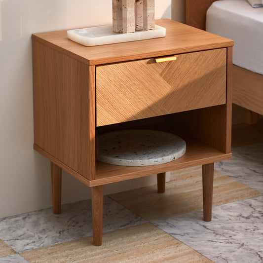 Wooden Bedside Table with Drawer for Bedroom