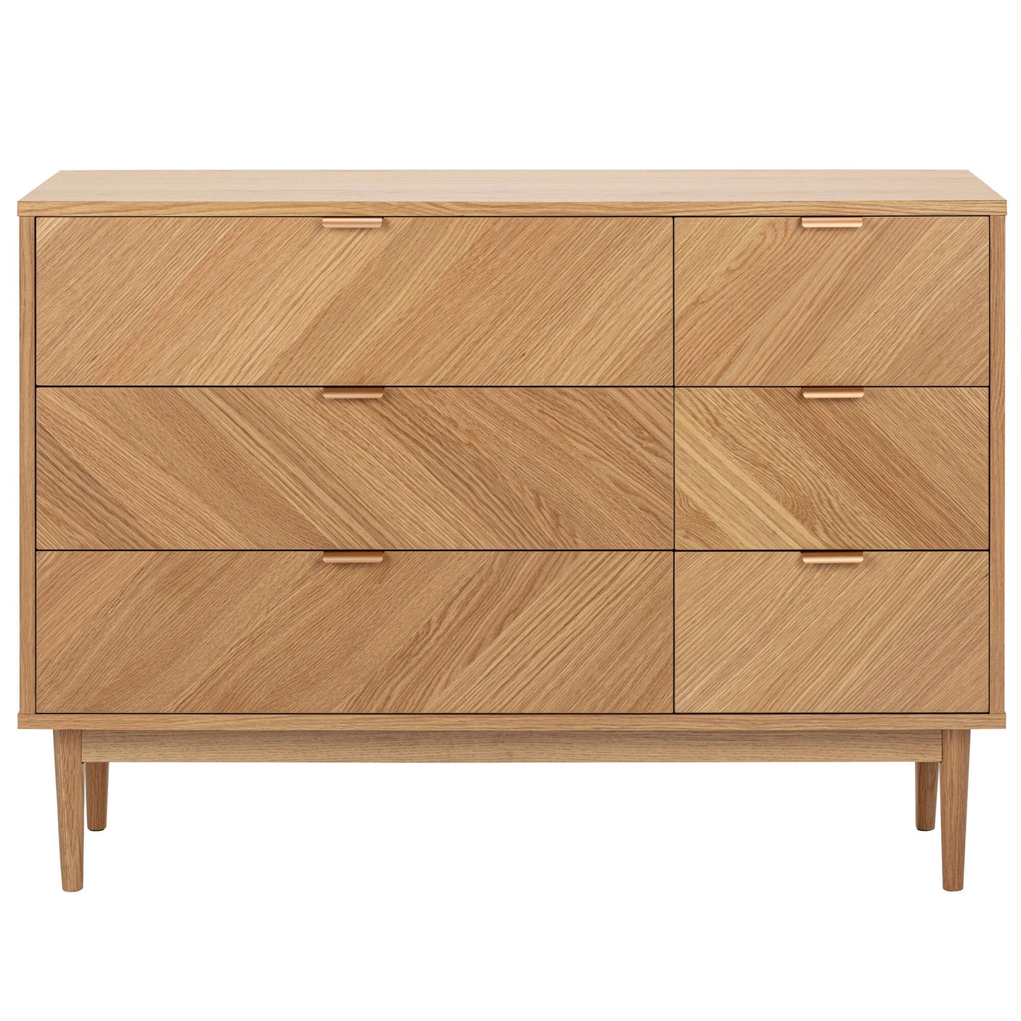 Wooden Chest of Drawer for Living Storage in Natural Finish