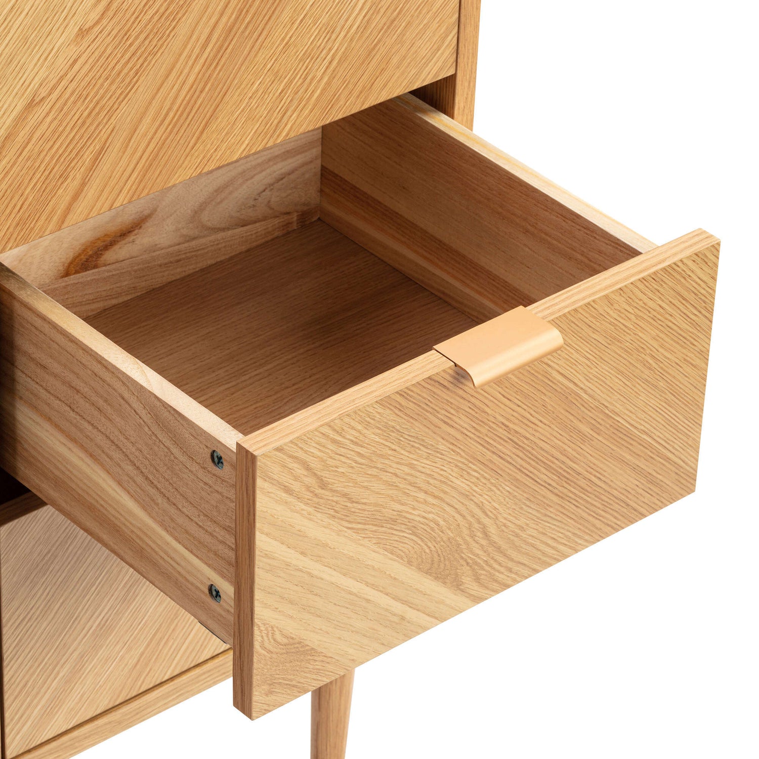 Wooden Chest of Drawer for Living Storage in Natural Finish