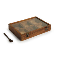 Sheesham Wood Spice Box with Spoon