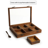 Sheesham Wood Spice Box with Spoon