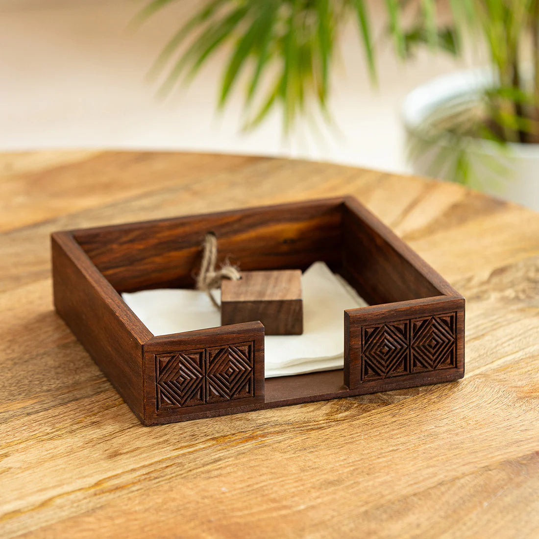 Sheesham Wood Napkin Holder