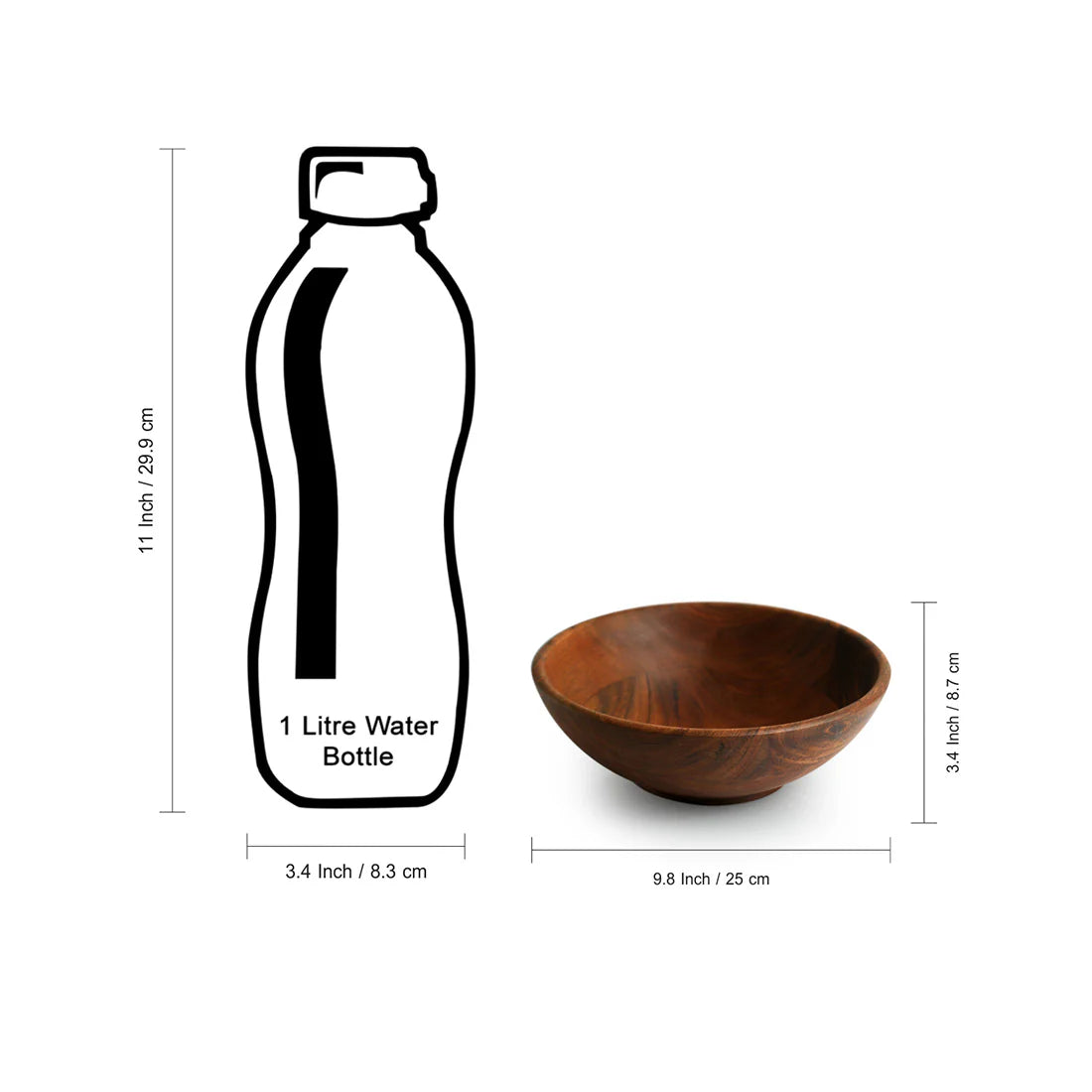 Wooden Handcrafted Serving Salad Bowl