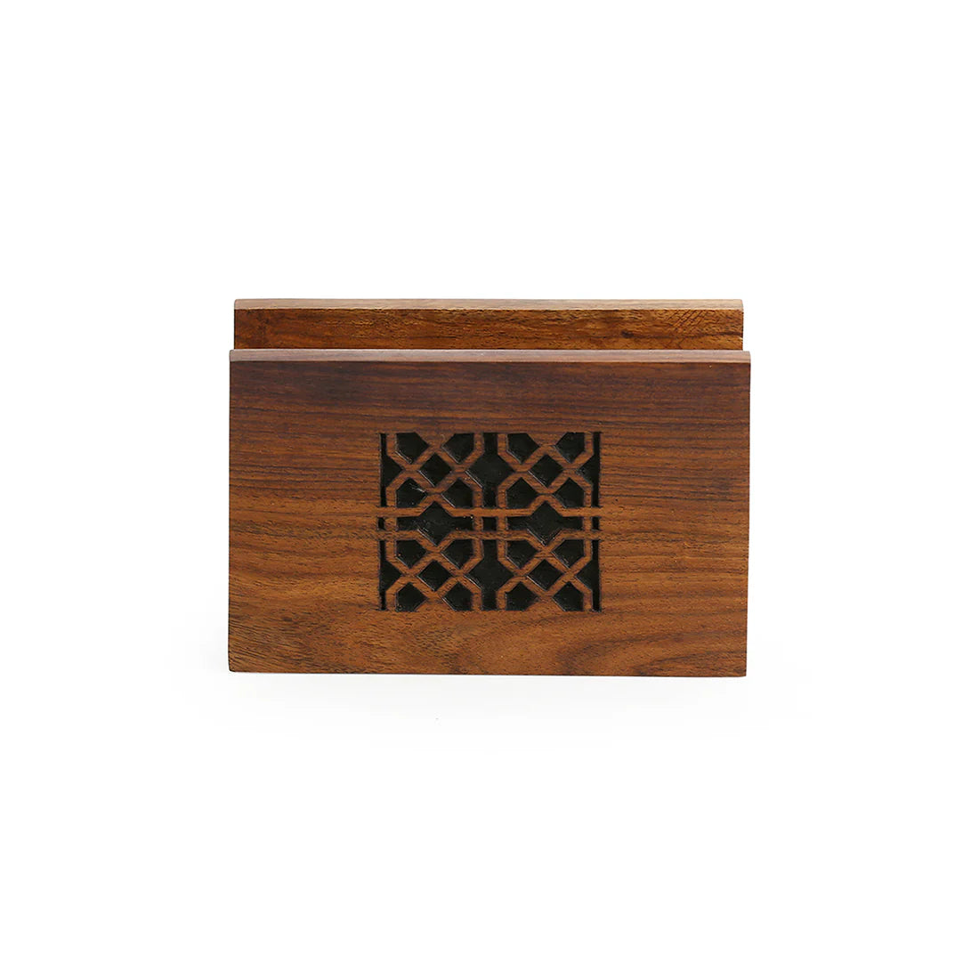 Solid Wood Hand Carved Napkin Holder