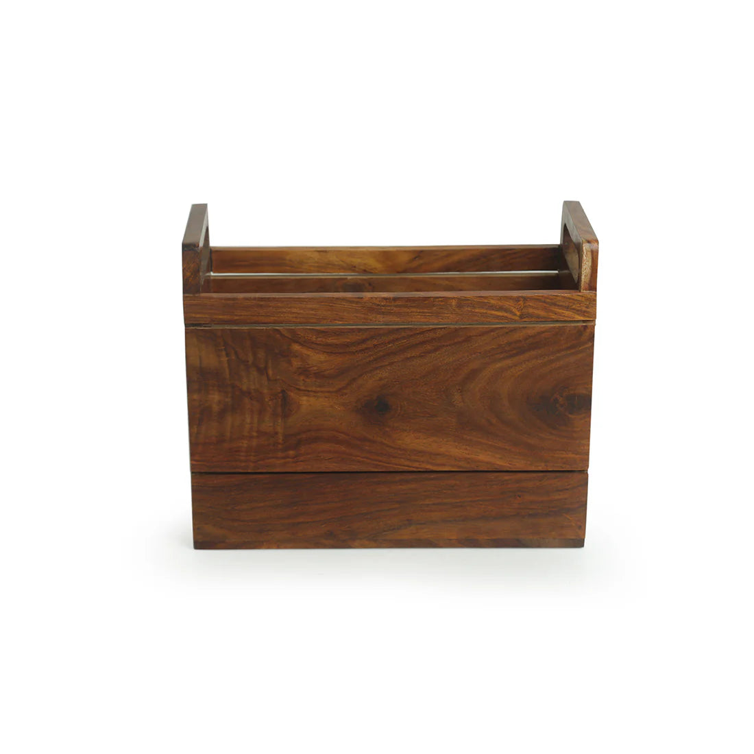 Wooden Hand Carved Magazine Stand