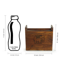 Wooden Hand Carved Magazine Stand