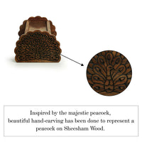 Wooden Hand Carved Table Organizer