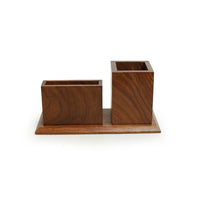 Sheesham Wood Hand-Carved Table Stationery Organizer