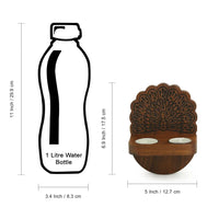 Solid Wood Hand Carved Wall Tea Light Holder