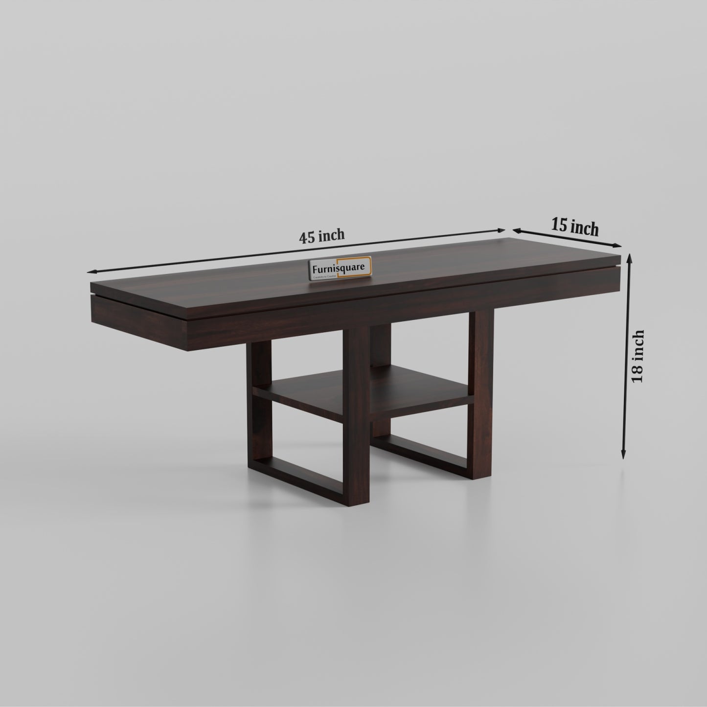 Wooden Coffee Table with Stool for Living Room