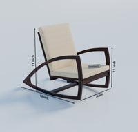 Solid Wood Rocking Arm Rest Chair for Living Room