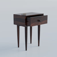 Wooden Nightstand with Drawer Storage for Bedroom