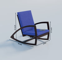 Solid Wood Rocking Arm Rest Chair for Living Room