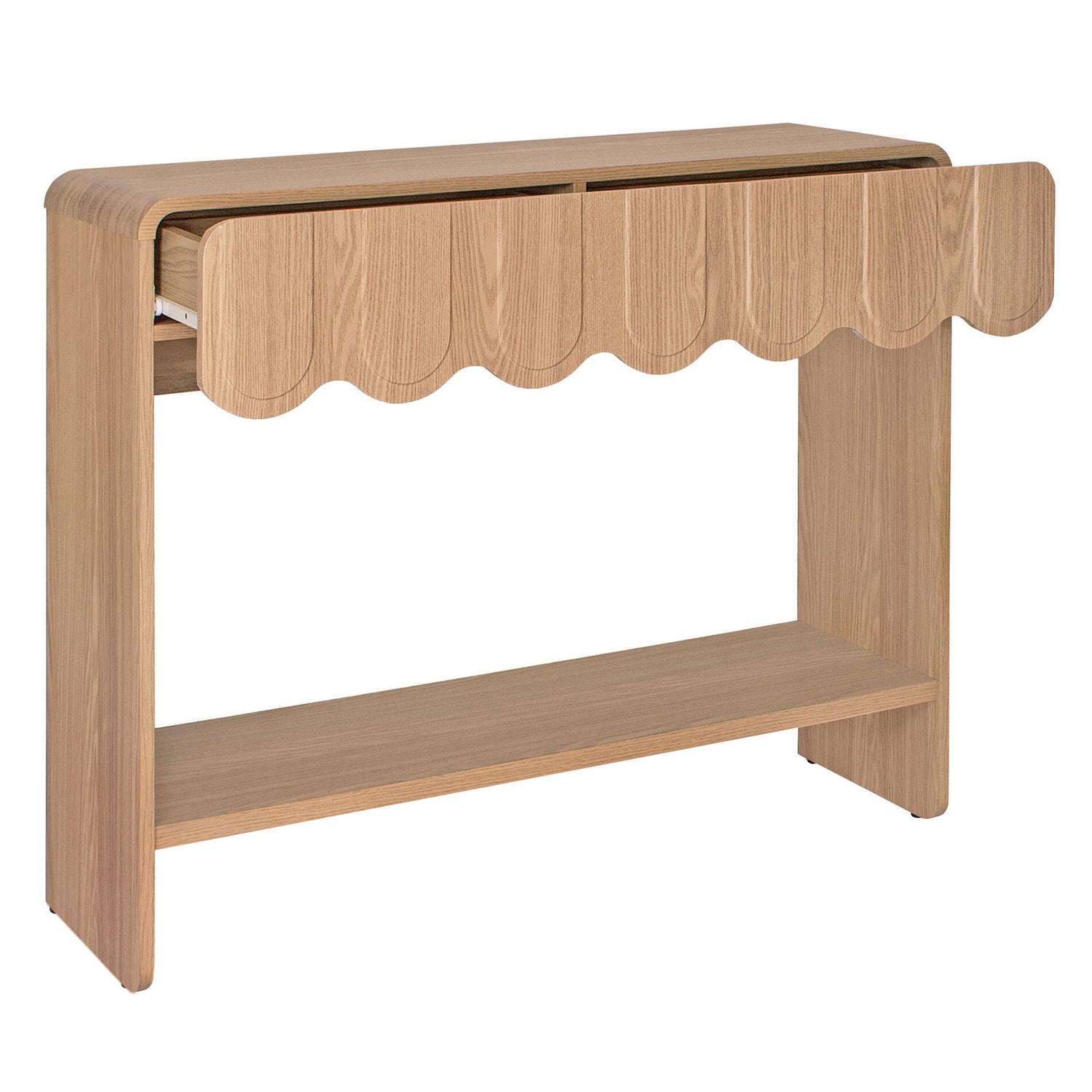 Wooden Console Table with 2 Discreet Drawers