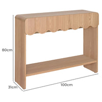 Wooden Console Table with 2 Discreet Drawers