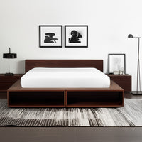 Solid Wood Queen Size Bed with Storage