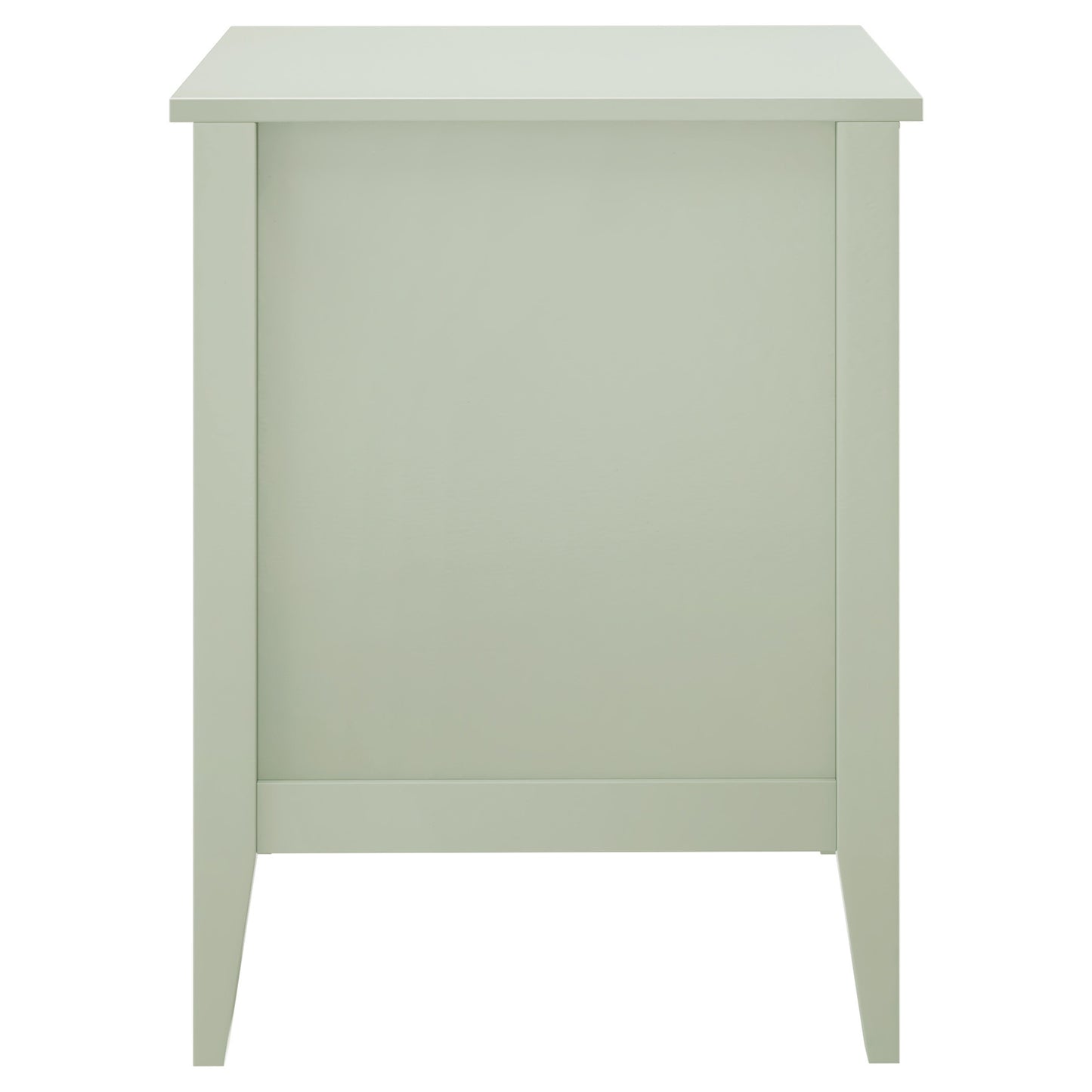 Solid Wood Bedside Table with 3 Drawers in Light Green Finish