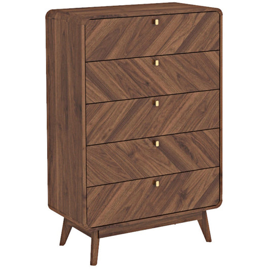 Wooden Chest of Drawer for Living Storage in Natural Finish