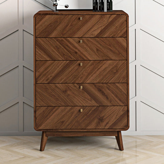 Wooden Chest of Drawer for Living Storage in Natural Finish