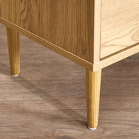 Wooden Bedside Table with Drawer in Natural Finish