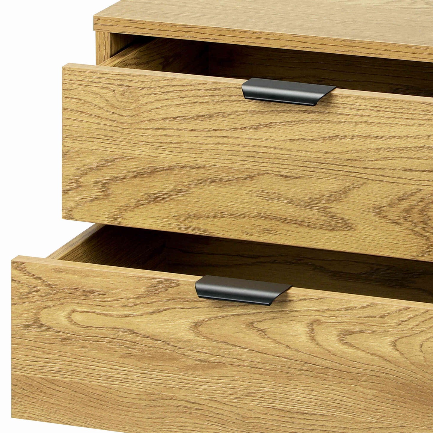 Wooden Bedside Table with Drawer in Natural Finish